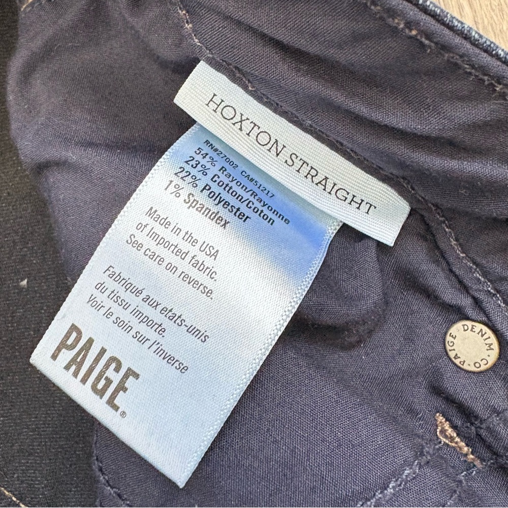 Paige denim hoxton straight dark wash jeans - Picture 3 of 4